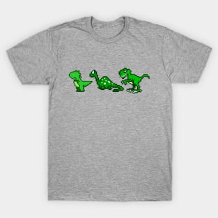 Dinosaurs pixelart T-Shirt